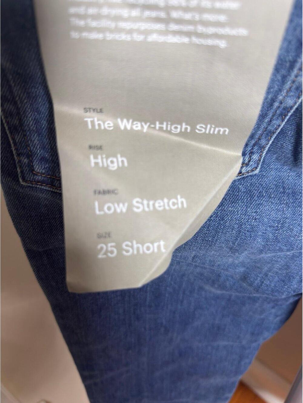 Everlane The Way High Slim Jeans 25 Short NWT High Rise Low Stretch Denim - Picture 4 of 7